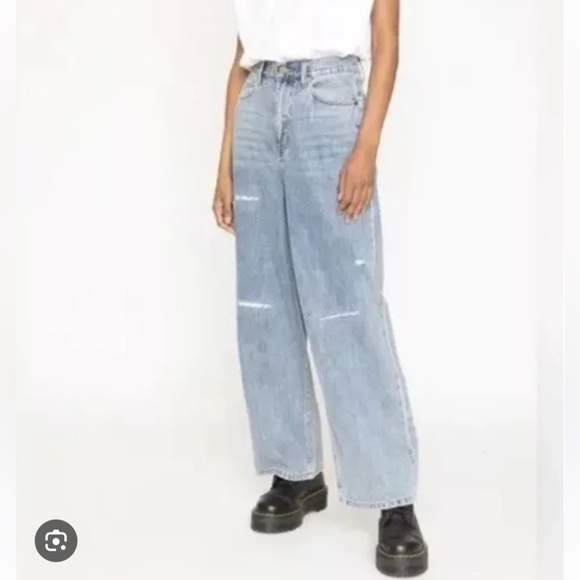 Sandrine Rose X Free People Wide Leg Cropped Jeans - Picture 1 of 7